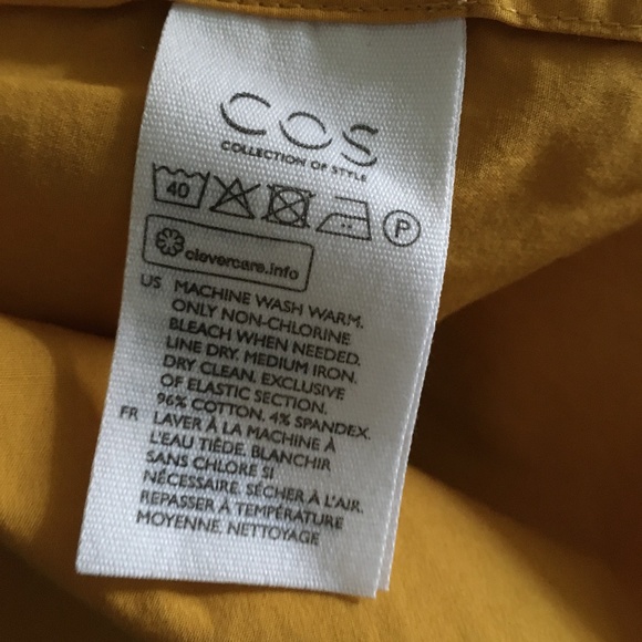COS Marigold Cotton Poplin Peasant Blouse 10 M - Picture 5 of 6